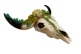 Large Bull Skull Cactus Wall Ornament - JG072