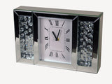 Mirrored Floating Crystal Mantle Clock - CD012