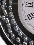 Mirrored Floating Crystal Circle Wall Clock - CD013