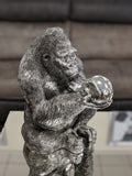 Silver Electroplated Gorilla with Skull Ornament - NY053