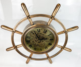 Brass Sailors Wheel Skeleton Clock - 67cm - CA020