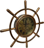 Brass Sailors Wheel Skeleton Clock - 67cm - CA020