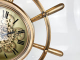 Brass Sailors Wheel Skeleton Clock - 67cm - CA020