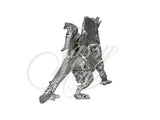 Small Silver Electroplated Dragon Ornament - JG009