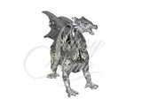 Small Silver Electroplated Dragon Ornament - JG009