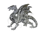 Small Silver Electroplated Dragon Ornament - JG009