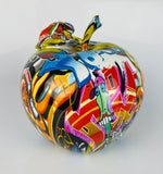 Multicolour Graffiti Apple Ornament - JG042