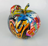 Multicolour Graffiti Apple Ornament - JG042