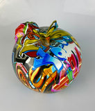 Multicolour Graffiti Apple Ornament - JG042