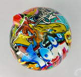 Multicolour Graffiti Apple Ornament - JG042