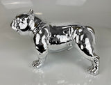 Small Electroplated Silver Posed Bulldog Ornament - JG057