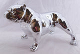 Large Electroplated Silver Posed Bulldog Ornament - JG058