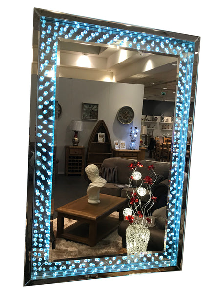 Mirrored Floating Crystal LED Frame Mirror - CD008 LED