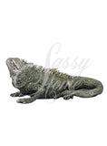 Silver Life Like Iguana Ornament - NY008