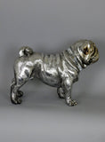 Silver Electroplated Standing Pug Ornament - NY029