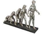 Silver Electroplated Evolution of Man Ornament - NY043