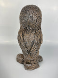 Carved Wood Effect Tawny Owl Garden Ornament - FC057