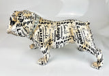 Newspaper Happy Headlines British Bulldog Ornament - NY079