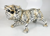 Newspaper Happy Headlines British Bulldog Ornament - NY079