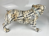 Newspaper Happy Headlines British Bulldog Ornament - NY079