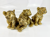 Gold Tiger Cubs Ornament - NY082