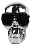 Silver Electroplated Medium Skull with Sunglasses Ornament - CMC031