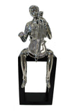 Silver Electroplated Man Playing Cello Ornament - CMC038