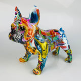 Multicolour Graffiti French Bulldog Ornament - JG043