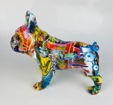 Multicolour Graffiti French Bulldog Ornament - JG043