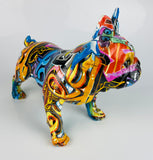 Multicolour Graffiti French Bulldog Ornament - JG043