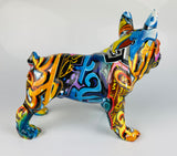 Multicolour Graffiti French Bulldog Ornament - JG043