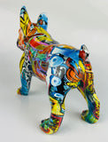 Multicolour Graffiti French Bulldog Ornament - JG043