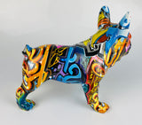 Multicolour Graffiti French Bulldog Ornament - JG043