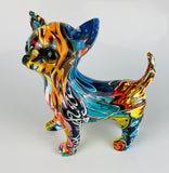 Multicolour Graffiti Chihuahua Puppy Ornament - JG046