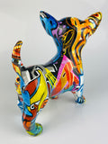 Multicolour Graffiti Chihuahua Puppy Ornament - JG046