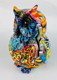 Multicolour Graffiti Barn Owl Ornament - JG039