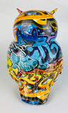 Multicolour Graffiti Barn Owl Ornament - JG039