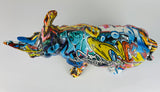 Multicolour Graffiti Rhino Ornament - JG037