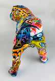 Multicolour Graffiti Large British Bulldog Ornament - JG038