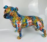 Multicolour Graffiti Large Staffordshire Bull Terrier Ornament - JG048