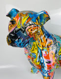 Multicolour Graffiti Large Staffordshire Bull Terrier Ornament - JG048