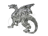 Large Silver Electroplated Dragon Ornament - JG008