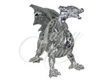 Large Silver Electroplated Dragon Ornament - JG008