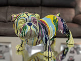 Paint Splash Standing Bulldog Ornament - NY006