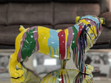 Paint Splash Standing Bulldog Ornament - NY006