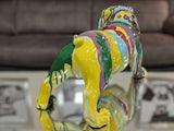 Paint Splash Standing Bulldog Ornament - NY006