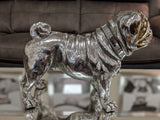 Silver Electroplated Standing Pug Ornament - NY029