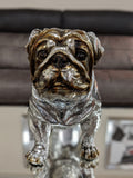 Silver Electroplated Standing Pug Ornament - NY029