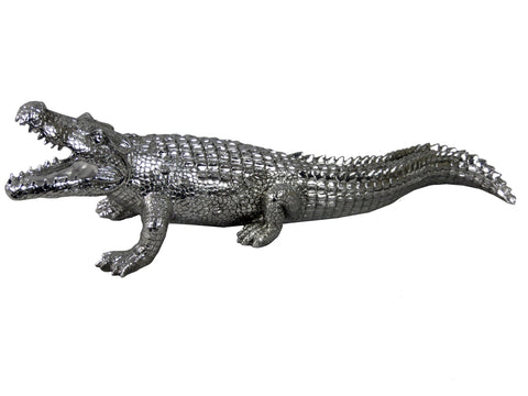 Silver Electroplated Crocodile Ornament - NY037