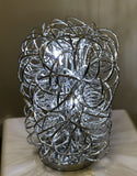 Silver Swirl Metal Wire LED Medium Table Lamp - SHT4102